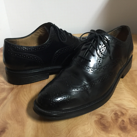 Jos A Bank Shoes Mens Jos A Bank Black Leather Wingtips
